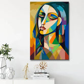 Painting by NumbersMelancholic Portrait in Tarsila Do Amaral Style